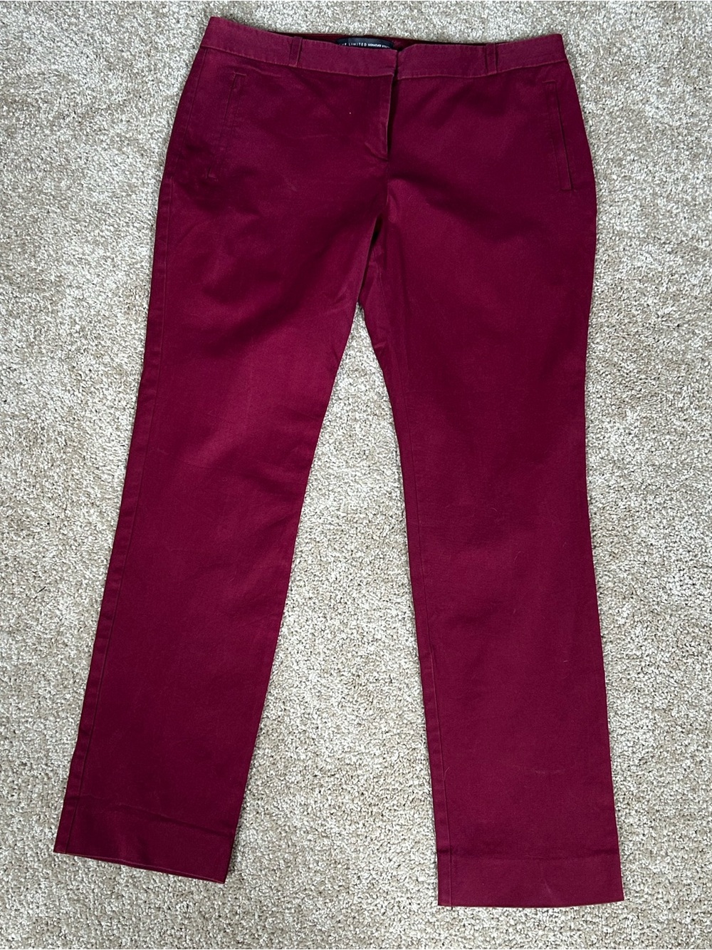 The Limited - Burgundy Signature Stretch Pants (Size 12)